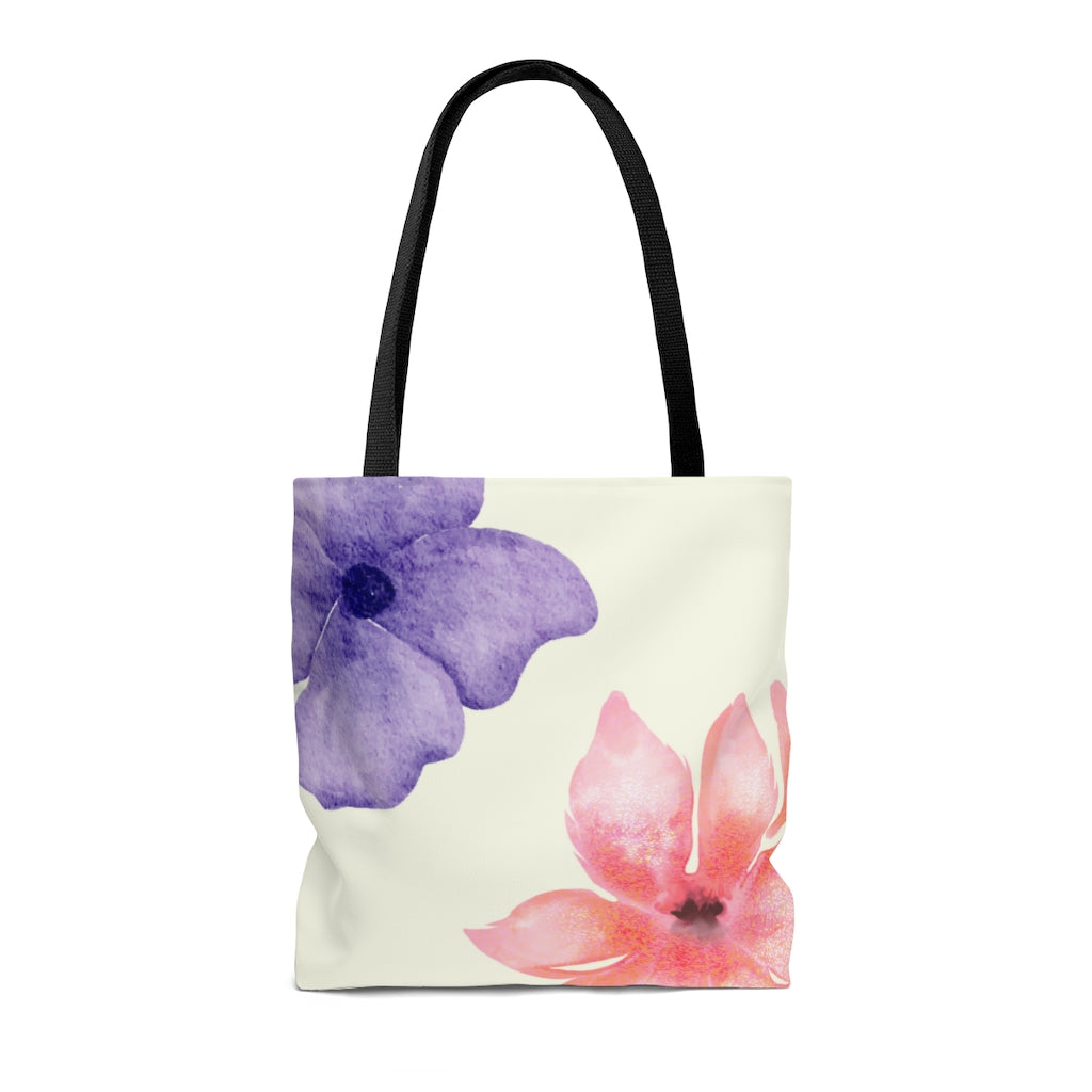 Fresh Floral Print Beach Shopper Tote Bag