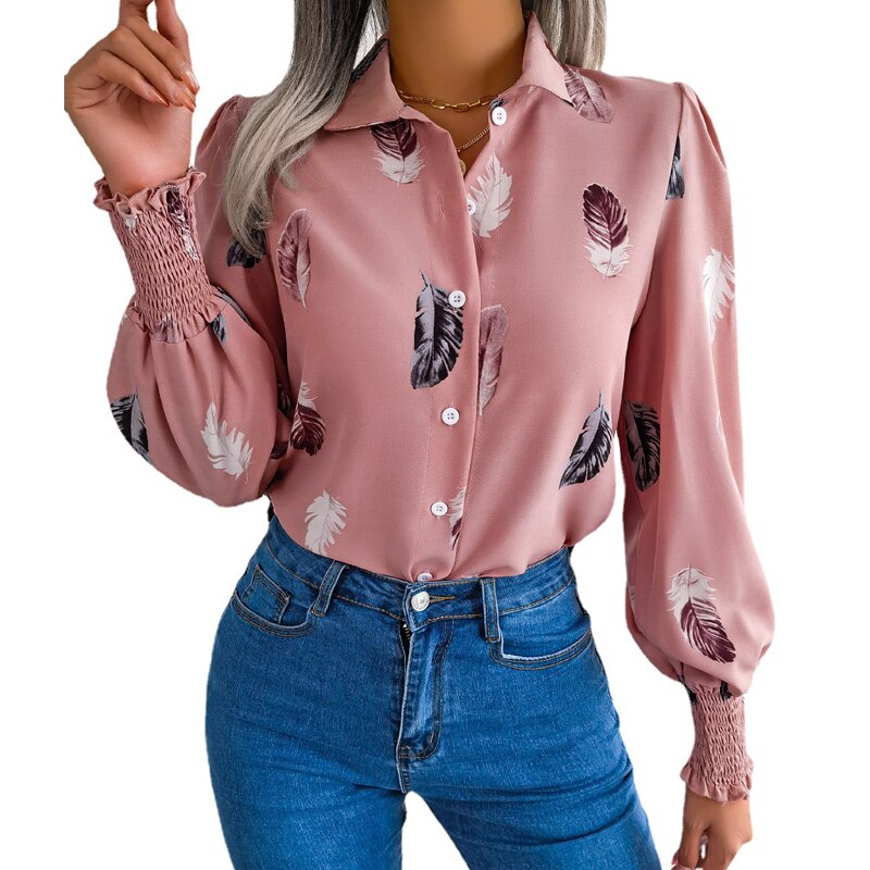 Eliza Feather Printed Blouse