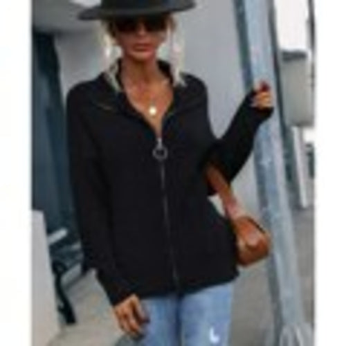 Sarah's Stylish Zip-Up Sweater
