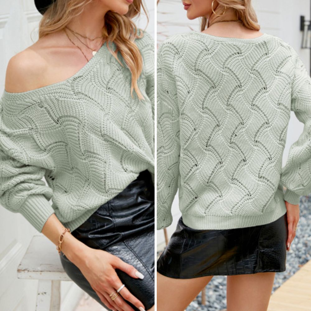 Emma's Breezy Vibe Open Knit Sweater