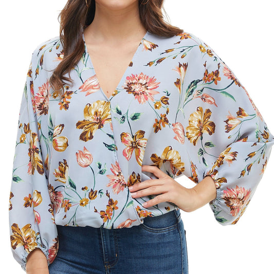 Floral Wide Sleeve Blouse