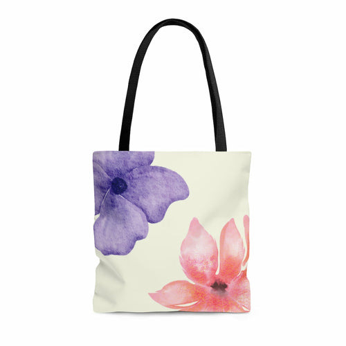 Fresh Floral Print Beach Shopper Tote Bag