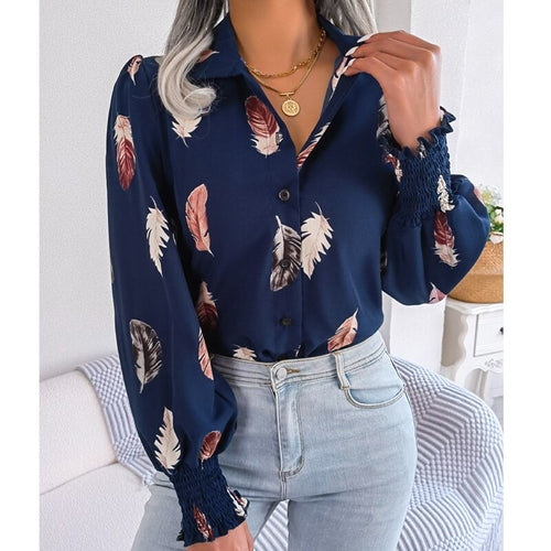 Eliza Feather Printed Blouse