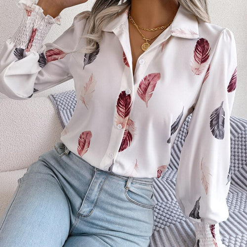 Eliza Feather Printed Blouse