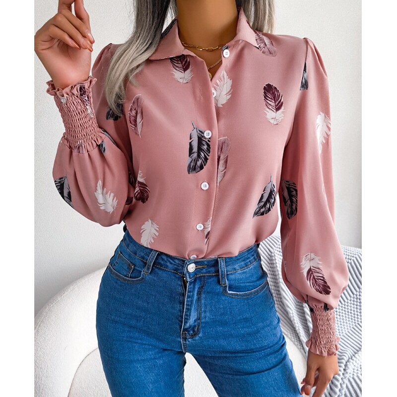 Eliza Feather Printed Blouse