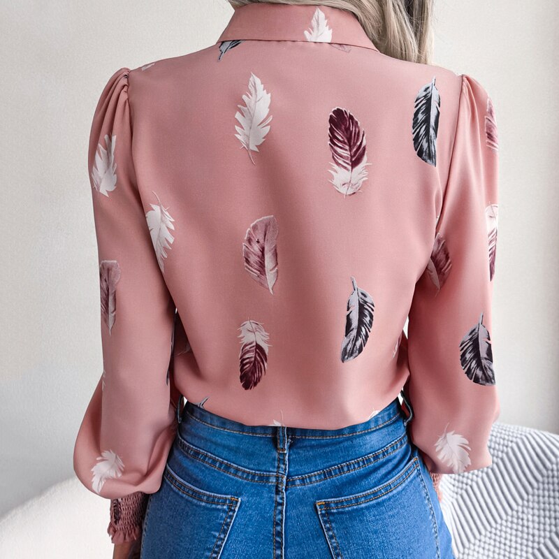 Eliza Feather Printed Blouse