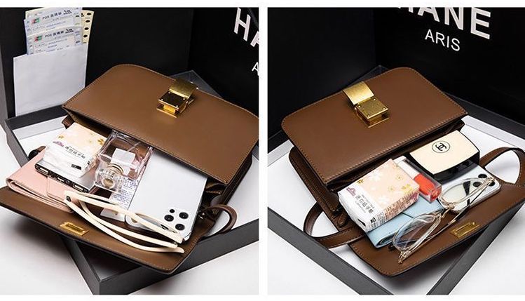 Sienna Tofu Box Leather Bag – High-End Fashion for the Modern Woman