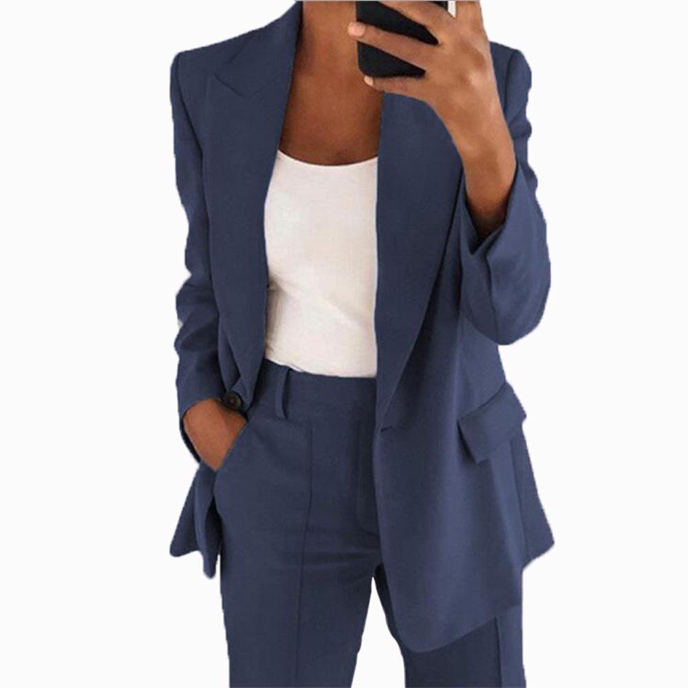 Emma Women's Casual Work Office Open Front Blazer Jacket