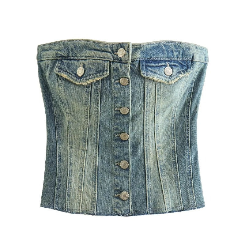 Whimsical Strapless Denim