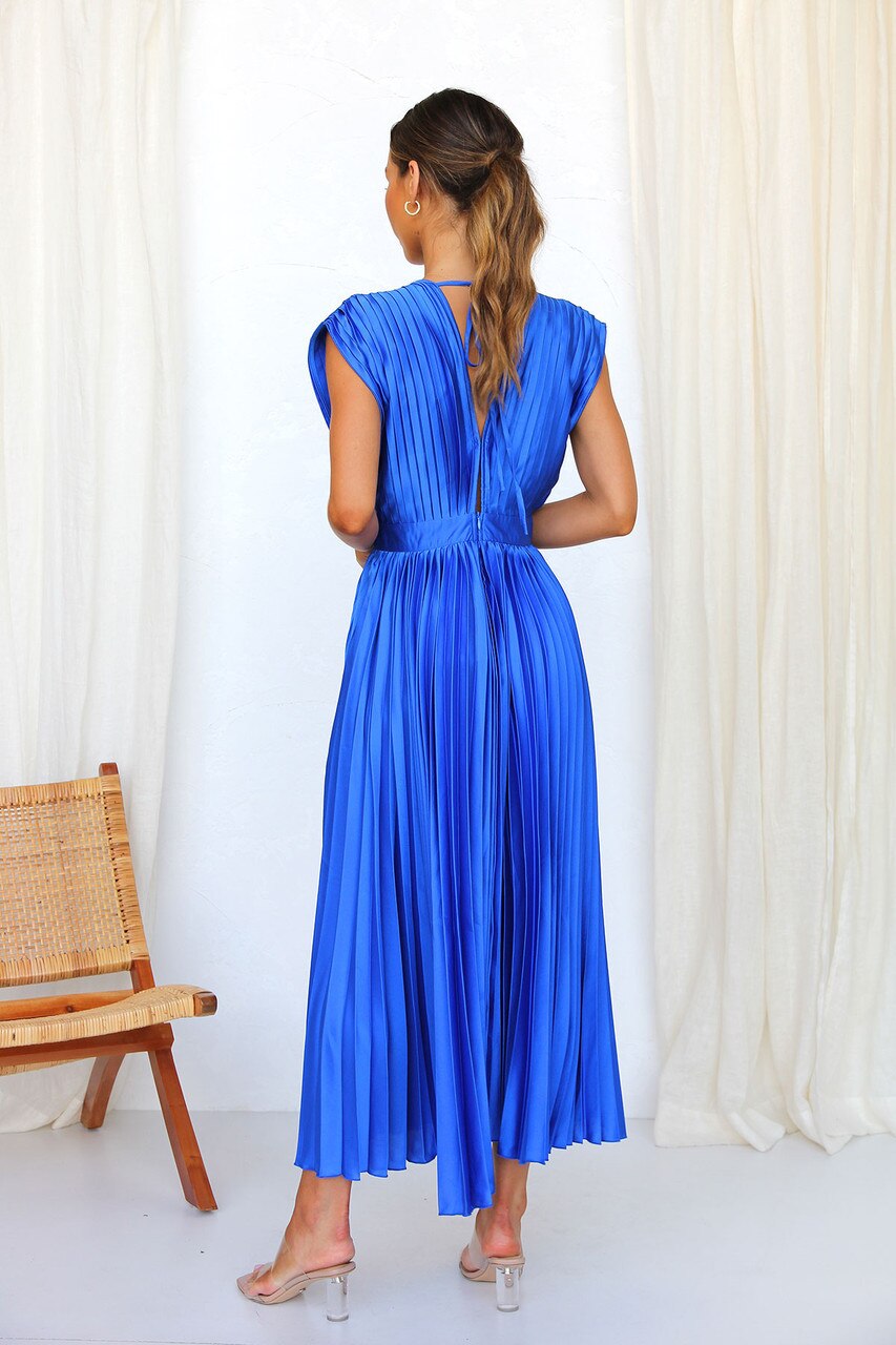 Penelope Pleated Long Dress