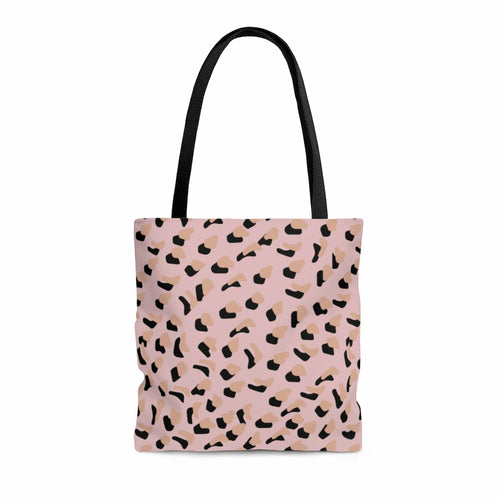 Pink Leopard Print Shopper Tote Bag